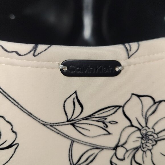 Calvin Klein Logo Rings Printed One-Piece Swimsuit Women's Swimsuit - Picture 3 of 4